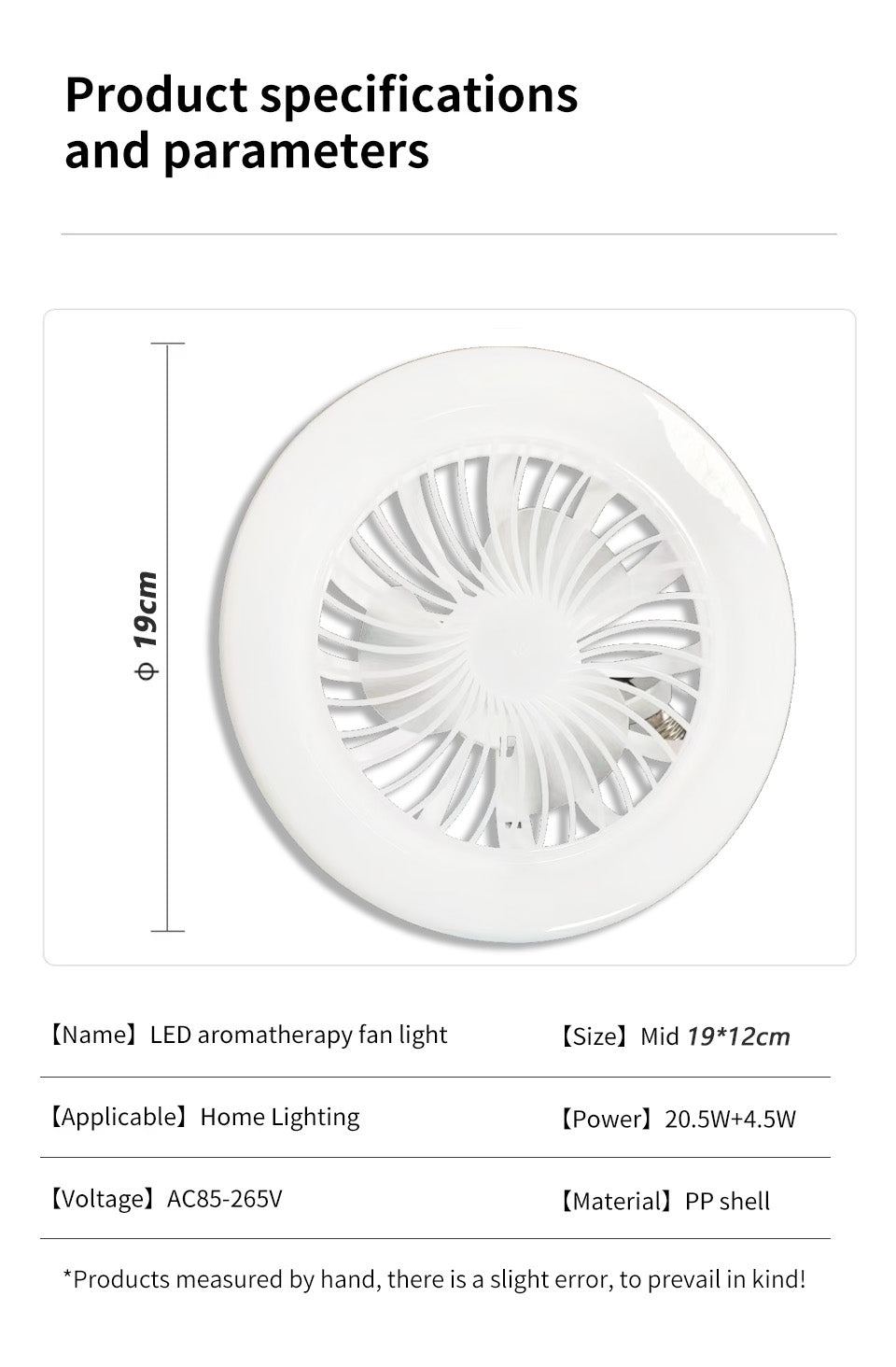 30W Remote Control Ceiling Fan Lamp Infinitely Dimmable E27 Base Noise Mute 3-Speed Wind Speed Adjustment LED Light 85-265V